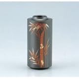 竹中銅器　84-14　銅製花瓶　蒔絵　ミニ寸胴　竹