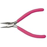 Beadsmithピンクハンドルフラット鼻ペンチwith Spring