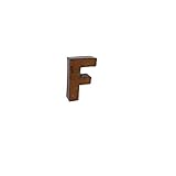 High Quality Letter F for Decor, 9-Inch, Brown