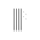 Stackable Posts For Wire Shelving, 36 "High, Black, 4/Pack (並行輸入品)