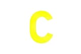 Bulk Hardware BH04959 High Visibility Plastic Reflective Mailbox, House Self Adhesive Letter C, 75mm