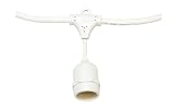 American Lighting LS-MS-24-100-WH Commercial Grade Light String with 50-Suspended Medium Base Socket