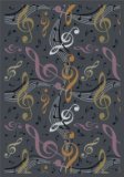 Joy Carpets Kid Essentials Music & Special Needs Virtuoso Rug, Gray, 3'10 x 5'4 by Joy Carpets