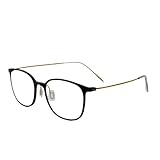 [InPlain] 超軽量 UV ブルーライト カット PC アイケア チタン バイオマス 韓国 日本上陸 (スクエア, ブラック) [並行輸入品]