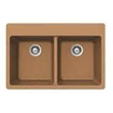 Houzer Madison n-200トップマウントキッチンシンクGraniteダブルボウルCayenneまたは銅色