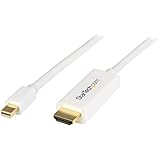 StarTech.com Mini DisplayPort - HDMI変換アダプタケーブル 1m 4K対応 ホワイト ミニディスプレイポート(オス) - HDMI(オス) MDP2HDMM1MW
