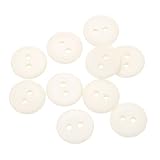 uxcell ボタン ラウンド 二つ穴 10個入り 樹脂製 裁縫 手芸 DIYクラフト装飾用 直径15mm 厚さ2mm ベージュ