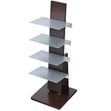 L55DA マガジンタワー 本棚 ダークブラウン ブックシェルフ マガジンラック 雑誌