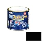 アサヒペン　水性スーパーコート　1/5L　ツヤ消し黒