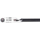 富士電線工業 300V 耐熱ソフトビニルキャブタイヤ丸形コード ソフトVCTFプラス 2心X1.25SQ 黒 100m