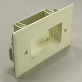 InstallerParts簡単マウントRecessed低電圧ケーブルプレート(スリムフィット）、Liteアーモンド