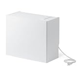 サンワダイレクト ルーター 収納 ケーブルボックス 木製 コンセント付き 幅40×高さ33×奥行18cm 配線隠し 木目調 ホワイト 200-CB044WM