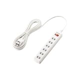 エレコム 一括スイッチ付　雷ガードタップ T-K3A-2650WH　エレコム [簡易パッケージ品]