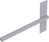 タテカナ 棚受け金具 カウンター受け金具 補強金物 インローブラケット 角パイプ 19角 鉄 19×19mm グレー錆止め 日本製　SBS-19