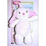 Plush bunny white/pink crinkles/rattles 10 inches by Kelly Baby