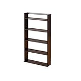 薄型 壁面ミニコミックラック 幅45cm ブラウン色 NJ-0183