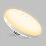 C-J-W LED人感センサーライト LED電球 E26口金 シーリングライト 小型 超薄型 4畳 天井照明 玄関 廊下灯 2700K 15W 60W相当 1500lm トイレ/廊下/玄関/脱衣所/階段 電球色 日本語説明書付