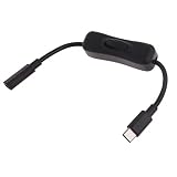 Acahhotxx 電源スイッチ用 USB C オス - メス Type C 延長ケーブル インライン オン/オフスイッチ 4 Type C オス - メス ケーブル