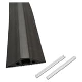 - - - - - - - – medium-duty床ケーブルカバー、2 3 / 4 x 1 / 2 x 6 ft、ブラック