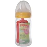 ピジョン 母乳実感 哺乳びん 耐熱ガラス製 160ml オレンジイエロー