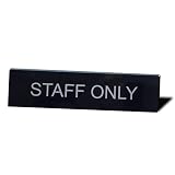 XILIWU STAFF ONLY スタッフオンリードアプレート アクリル製 厚み3㎜ 14×3.5㎝ 屋外 玄関 防水 耐候 (STAFF ONLY, ステッカー)