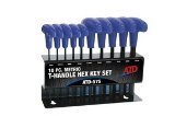 ATD Tools (575) 10-Piece Metric T-Handle Hex Key Set [並行輸入品]