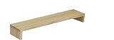 WOODPRO パイン材 モニター台 デスクシェルフ 幅64cm 高さ11cm 奥行15cm 無塗装 完成品 木製 モニタースタンド 卓上 パソコン台 ディスプレイ台 机上台 コの字ラック 受注生産