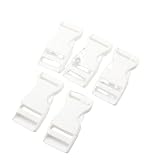 [KUKU工房] サイドリリースバックル 内径25mm 5個セット (B03.ホワイト)