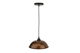 Premier Copper Products L100DB 10-1/2-Inch Hand Hammered Copper Dome Pendant Light, Oil Rubbed Bronz