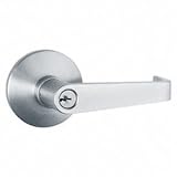 CRL Satin Anodized Keyed Lever Trim for DL950 Series Push-Pad Rim Panic Exit Devices- Keyed Differen