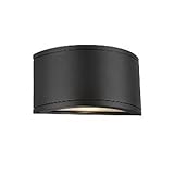 WAC Lighting WS-W2610-BK Tube LED Outdoor Half Cylinder Up and Down Wall Light Fixture, One Size, Wh