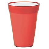 【2個入】イタリア製樹脂ポット(植木鉢/プランター) コッコアルト φ13.5cm/穴無し レッド(赤) 〔ガーデニング用品/園芸〕