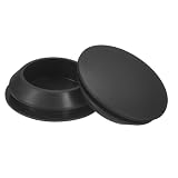 uxcell 3個 ゴム栓 シリコン栓 適合ホール口径40mm 高さ11mm 柔軟 防塵 耐高温 ホールプラグ ゴムストッパー プラグホール 実験用ボトル 金属管用 黒