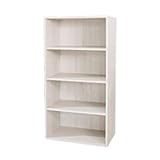 ニトリ(NITORI) カラーボックス Nクリック ディープ ワイド 4段 ホワイトウォッシュ 8791521