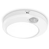 Lepro 人感センサー シーリングライト 小型 ledシーリングライト 人感 10W【簡単取付/センサー点灯/留守番機能/850lm高輝度/目に優しい/80Ra高演色性/40,000時間寿命/省エネ/PSE認証済み】 コンパクト トイレ 脱衣所 洗面所 廊下 玄関 ベランダ 天井 室内照明 和室 洋室 led照明器具 (6,500K昼光色)