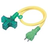 日動 ランプ付コンセント クロスタップランプ付 50cm LT2-0.5S