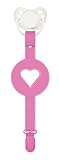 XPLORY Paciplay Teether and Soother Clip (Pink Heart) by Xplorys