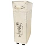 オカトー ランドリーボックス キャスター付きミニ アイボリー 幅19×奥行40×高さ60cm