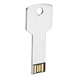 Acogedor USBフラッシュドライブ、アルミニウム合金キー型USB 2.0メモリスティックペンドライブシルバーサムドライブ、ポータブルUSBドライブ(64GB)