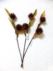 きつつき造花クリ　3本組み花束セット　【秋造花】【秋先取り】