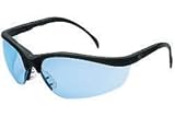 Crews Klondike Safety Glasses With Black Nylon Frame And Light Blue Polycarbonate Duramass Anti-Scra