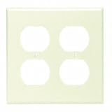 Leviton 82016電気壁コンセントプレート、、2-gang – almond-2pk