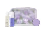 smi-le［スミレ］ トライアルキット【10日間お試し豪華4点セット】クレンジング＋洗顔透明石鹸＋2層式オイルイン化粧美容液＋オリジナルポーチ付き　ラベンダーの香り　トラベル用