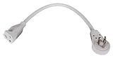 2 Pack --- 12" Inch White Flat Rotating Plug Extension Cord [並行輸入品]