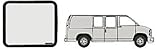 CRL固定60 %ウィンドウ – サイドヒンジドア1997 +シボレー/ GMC Vans 22 in x 21 – 7 / 8 in