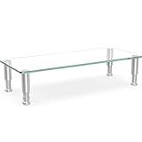 Hemudu クリアコンピューターモニターライザー 高さ調節可能なマルチメディアデスクトップスタンド フラットスクリーンLCD LED TV、ノートパソコン/ノートブック/Xbox One、HD01T-001用