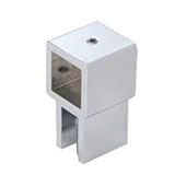 サテンクロムMovableブラケットfor 1 / 4 " to 5 / 16 " (6 to 8 mmガラス – Squareバー