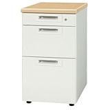 プラス 脇机3段 RJ-046D-3 ホワイトメープル 引出D