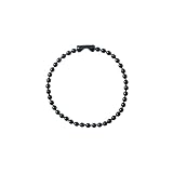 ボールチェーン コネクター付 全長8cm ボール径1.5mm ボールチェーンホルダー キーホルダー アクセサリーパーツ 10本パック BC15/8cm ブラック