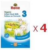 【イギリス国内販売用】ホレ オーガニック有機原料使用・ヤギ乳の乳児用粉ミルク(Holle Organic Infant Goat Milk Formula) 粉ミルク ステップ　3【1際から】400g